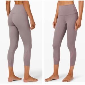 Lululemon Violet Verbena Wunder Under Roll Down Scalloped Mesh 23” | 4